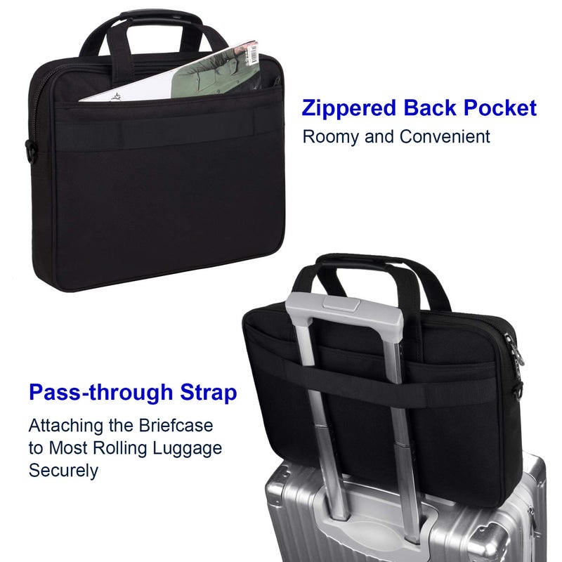 Taygeer 17 inch Laptop Bag, Professional Business Office Briefcase for Men Women, Premium Water Resistant Carry On Laptop Case Shoulder Messenger Bag Fits 15.6 17 Inch Notebook/Computer, Black - Image 4